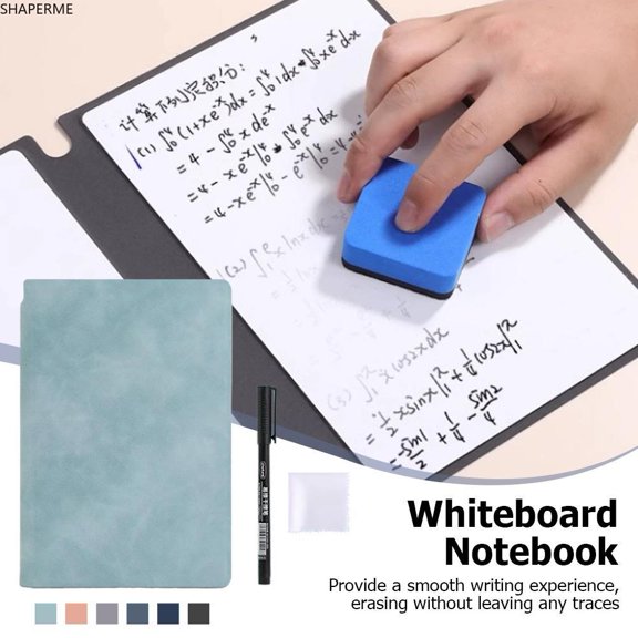 2026 Reusable Writing Tablet Notebook - 9.5" x 6.6" Portable Erasable Digital Whiteboard Pad with PU Cover, Stylus & Eraser Included, for Daily Notes, To - Do Lists, Drawing & Office Memo