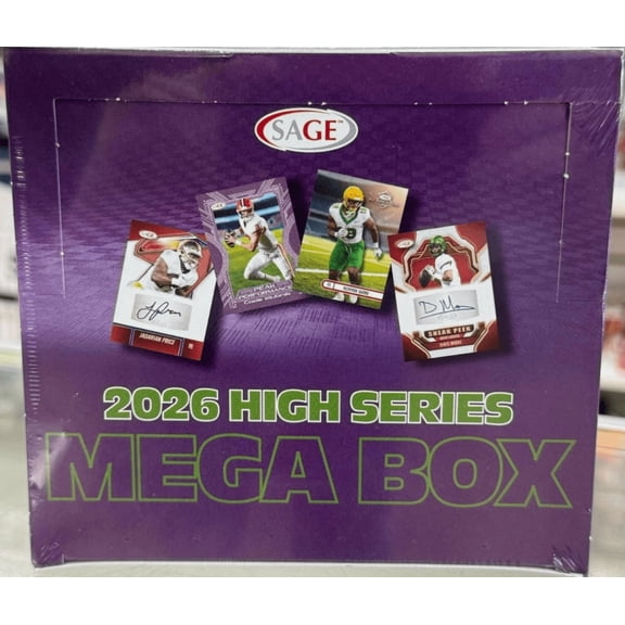 2026 SAGE Football Factory Sealed HIGH Series Hobby Mega Box 4 AUTO 1 MEM