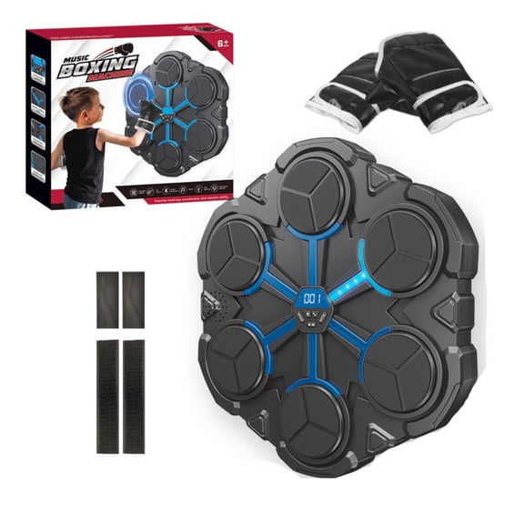 2026 Saker Upgraded Music Boxing Machine|Smart Wall-Mounted Punching Target with LED Counter,Music,3 Interactive Modes|Fun Home Workout&Fitness for Kids,Teens,Adults