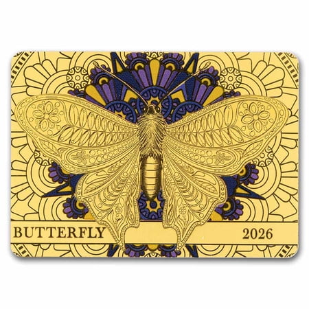 2026 Samoa 1/200 oz Gold Spirit Animals Collection Butterfly