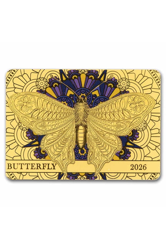 2026 Samoa 1/200 oz Gold Spirit Animals Collection Butterfly