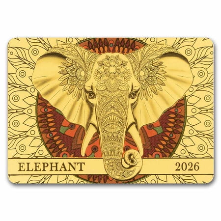 2026 Samoa 1/200 oz Gold Spirit Animals Collection: Elephant
