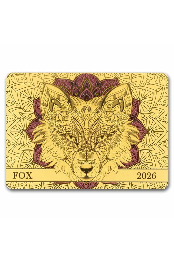 2026 Samoa 1/200 oz Gold Spirit Animals Collection: Fox