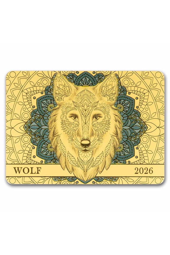 2026 Samoa 1/200 oz Gold Spirit Animals Collection: Wolf