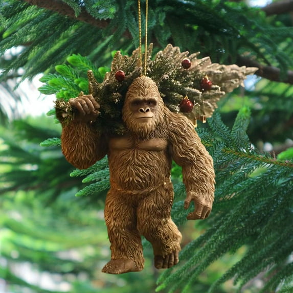 2026 Sasquatch Christmas or nament - Folklore Horror Themed Holiday Decor, Unique Wildlife Wonders Collection, Perfect for Christmas Tree Hanging, Mythical Creature Festive or nament, 3.1in, A