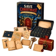 2026 Save Christmas Mystery Advent Calendar, 24 Days Xmas Countdown Calendar Escape Room Puzzle Game with 24 Clues, Collectible Surprise Gift Box for Teens Adults Family Game Night