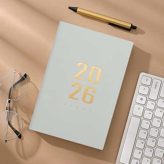 2026 Schedule Planner A5 | 176 Pages Faux Leather Journal Organizer | Thick Paper, Lay-Flat Spiral Binding, Multiple Colors | Daily Monthly Notes Notebook for Office Home 8.5"x5.8"