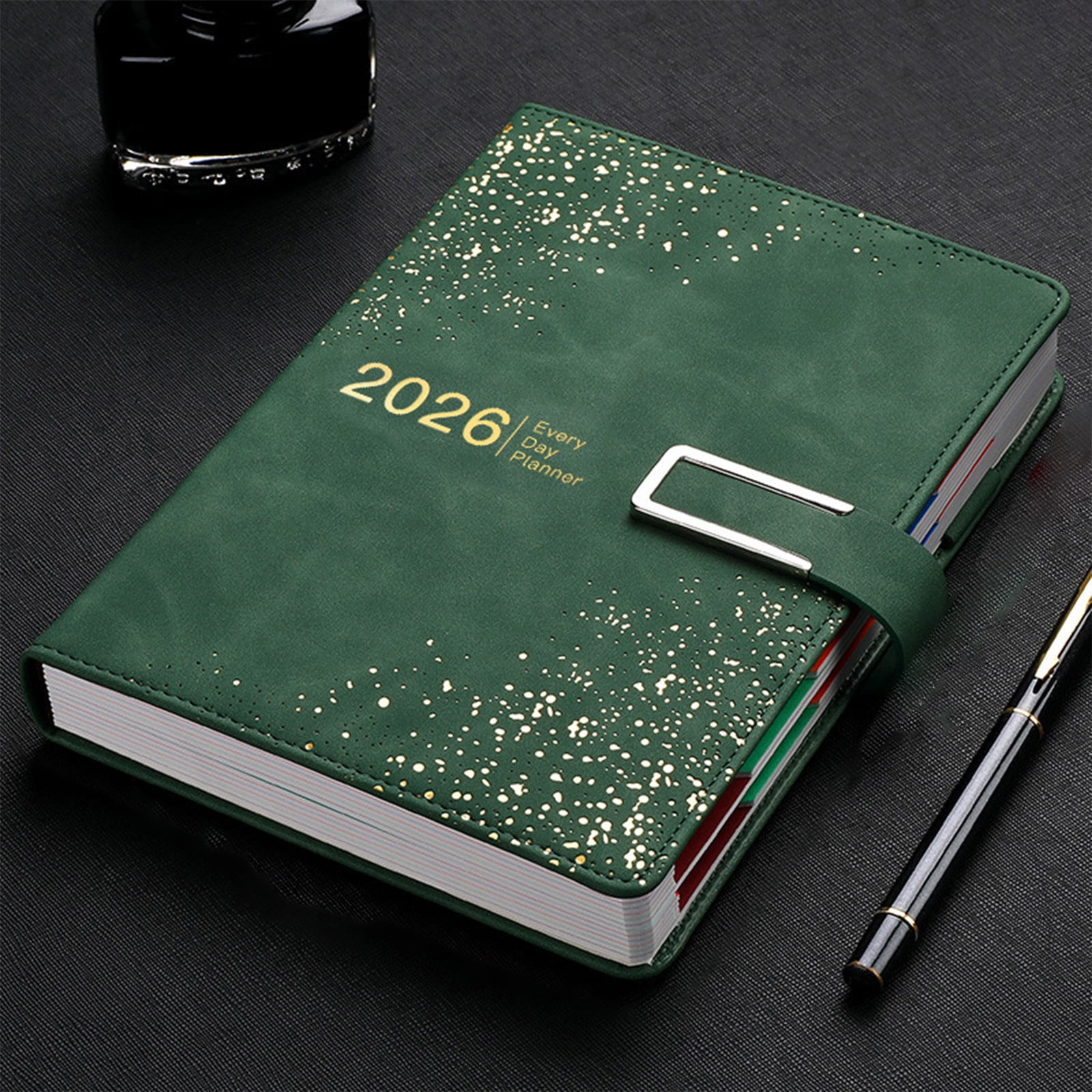 2026 Schedule Planner,A5 Daily Notebook with Sturdy Faux Leather Cover ...