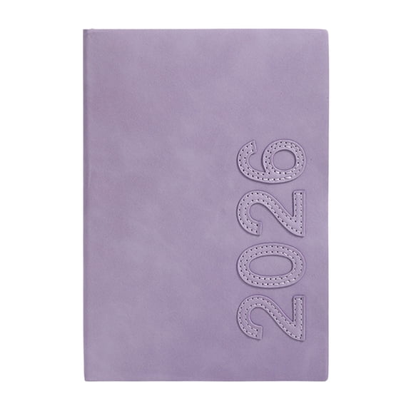 2026 Schedule Planner Notebook with Date Notes in English and Chinese Version, A5 Size Daily Planner for Work Campus and Personal Organization, Sturdy Faux Leather Cover for Year Plan and Journal