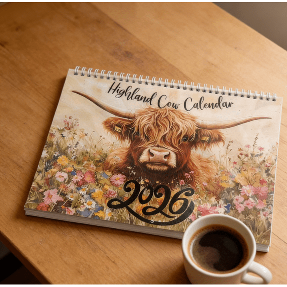 BOWENzai Easter Decorations Indoor Easter Ornaments Monthly 12 Months Wall Calendar, 8.25 x 11.2, Brown