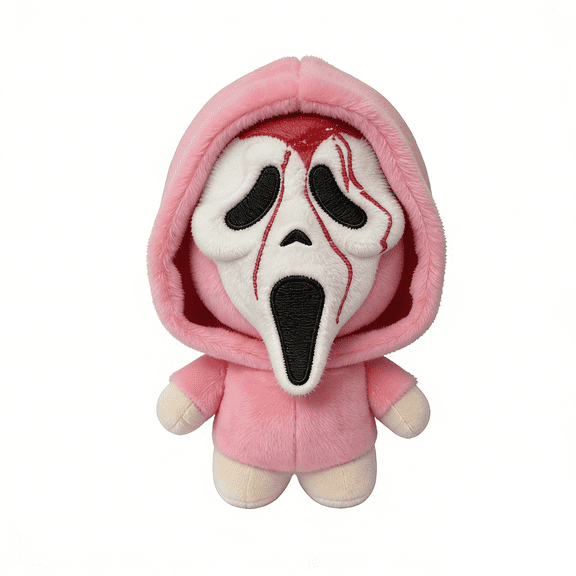 2026 Scream Ghost Face Plush, Movie Night Cute Plushfor, Movie Party Spooky Centerpiece, Pink