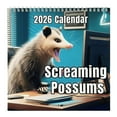 thumbnail image 1 of 2026 Screaming Possum Calendar, 12-Month Funny Wall Calendar, Thick Paper Planner for Home, Office, Gift for Possum Lovers, Calendar, 1 of 9