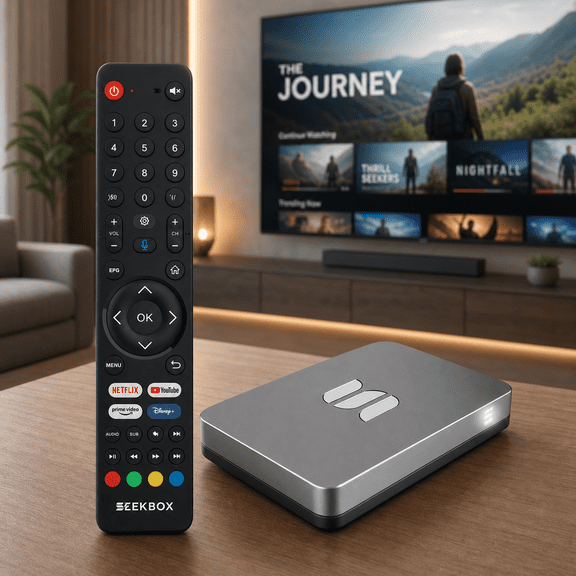 2026 Seekbox 3 Pro Networking Router TV Device, 4GB RAM 64GB ROM, Android 11, Remote Control, User Manual and Power Cord Lifetime Technical Support