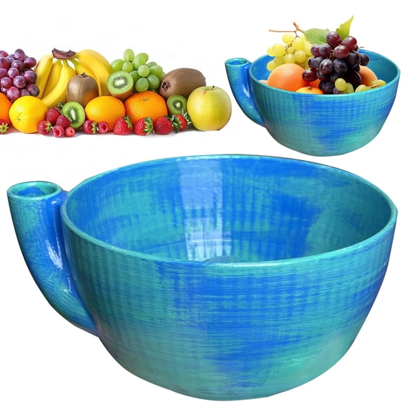 2026 Self Spinning Berry Washing Bowl with Drain Holes, 3D Printed 360 Degree Cleaning Fruit Swirl Colander Center Cone, Automatic Quick Kitchen Rinse Washer for Berries Vegetables Serving
