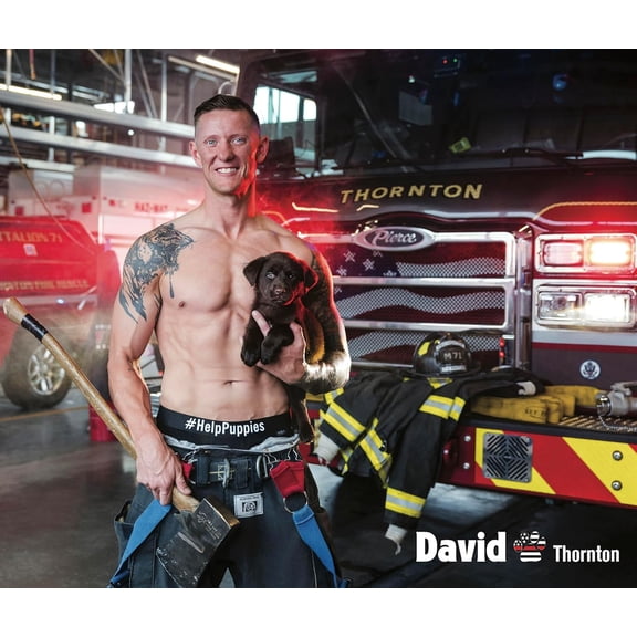 2026 | Sexy Firefighter Calendar with Puppies | Fan Favorite Gift! | Supports a USA charity$$Office
