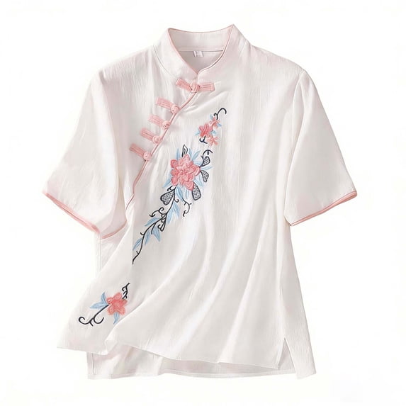2026 Short Sleeve Ombre Shirts for Women V Neck Gradient Tees Womens Summer Tops Dressy Casual Blouse Loose T-Shirt