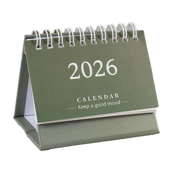 2026 Simple Style English Mini Desk Calendar Desktop Display Portable Calendar Desktop Decoration Handmade Diary