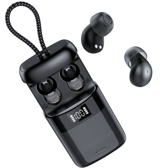 AI Sleep Earbuds Bluetooth 6.0 in Ear, Mini Sleep Headphones with Sleep Monitor and APP, Small Earplugs for Side Sleepers, 48H Playtime Sleep Earphones with Sleep Mode, Personal Alarm, Black