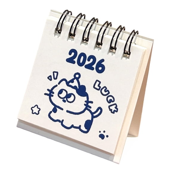 2026 Small Calendar Portablily Desk Decoration Featuring