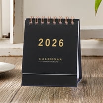 2026 Small Desk Calendar | 4.8" x 3" Compact Size | Foldable Paper Planner | Black/Blue/Sky Blue/Pink/White/Purple | 12-Month Daily Planner | Space-Saving Office & Home Use