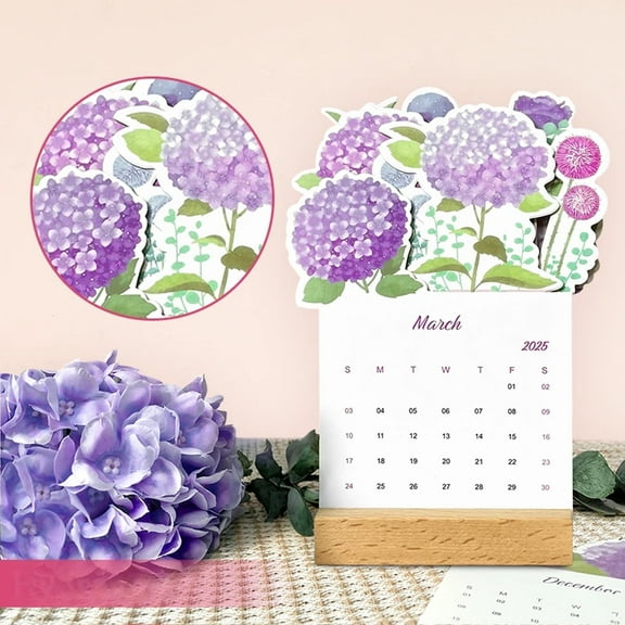2026 Small Desk Calendar Bloomy Flower Calendar Stand up Desk Calendar Office Calendar Christamas Gifts New Year Gifts