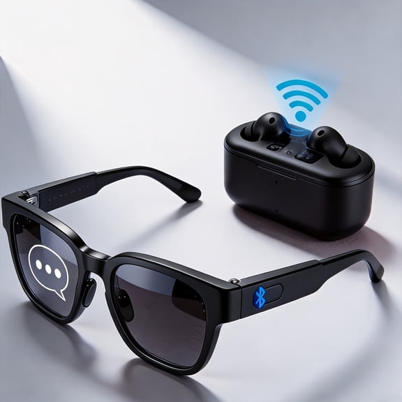 2026 Smart Bluetooth Glasses & 4G Watch with Data Monitoring, Voice Assistant for Calls/Navigation, HD Audio for Business Outdoor Meetings