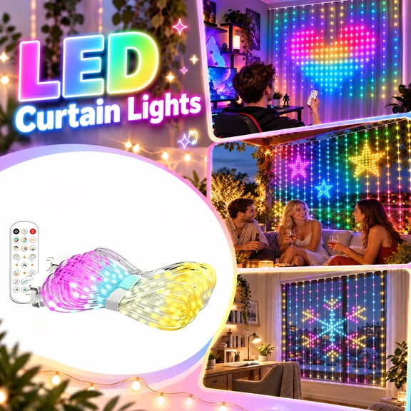 2026 Smart Christmas Tree Lights Controllable via Phone App | 400 addressable LEDs Create 200+ Patterns, Custom Designs and animations with app Control, dimming and USB Power(Can be Curtain Lights)