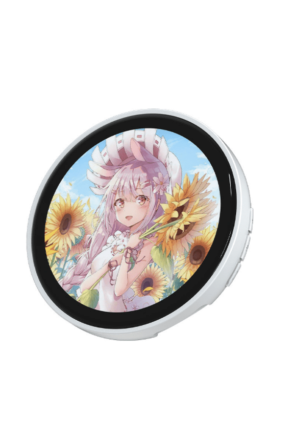 2026 Smart Digital Badge Pin with 1.8" Touchscreen - Customizable LED Display for GIFs, Photos, 7-Color Light | Bluetooth Control for Cosplay, Fandom, Events & Parties(XX-White)