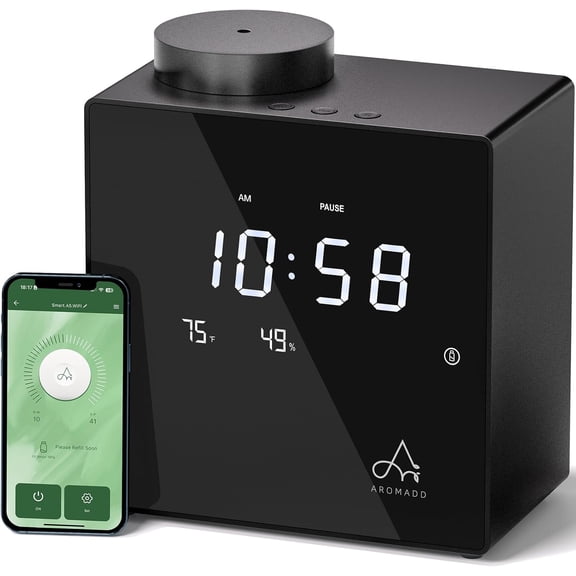2026 Smart Waterless , 2000 Sq.Ft Cold Air Scent with Clock & Environmental Display | 7 Fragrance Levels, 9 Timer Settings, Hotel Collection for Home & Large Rooms (Black)