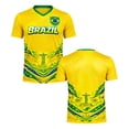 thumbnail image 1 of 2026 Soccer Cup Fan Jersey for Men, V-Neck Short Sleeve T-Shirt with National Team Flag Graphic, Soft Cotton Blend Athletic Top, 1 PC Fluorescence Yellow XL, 1 of 5