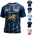 thumbnail image 1 of 2026 Soccer Cup Raglan Short Sleeve T-Shirt for Men, Crew Neck Jersey Graphic Tee - England Lion & Flag Print Athletic Top for Daily Wear & Party Dark Blue L, 1 of 5