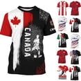 thumbnail image 1 of 2026 Soccer Cup Retro Jersey for Men, Round Neck Short Sleeve Pullover with National Flag & Player Graphic Print for Fan Gathering & Streetwear Wine XXXL, 1 of 7