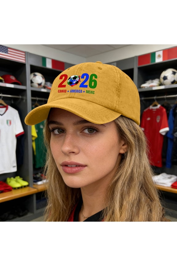 2026 Soccer Event Cap, Host Nation Printed Headwear, Fashionable Outdoor Sun Guard, Athletic Match Fan Hat, Commemorative Baseball Cap