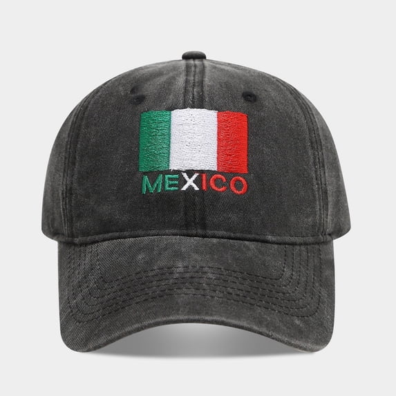 2026 Soccer Fan Baseball Cap, Embroidered Country Flag and Name Adjustable Hat, Choose from 9 Nations Including USA, Mexico, Canada, for Men and Women, Casual Sport Cap MEXICO