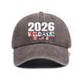 thumbnail image 1 of 2026 Soccer Fan Baseball Cap, Printed USA Canada Mexico Flags Hat, Adjustable Unisex Sporty Dad Hat for Men and Women, Casual Daily Wear Cap Coffee, 1 of 5