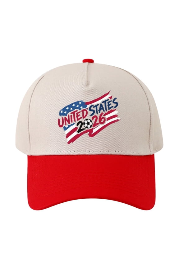 2026 Soccer Fan Embroidered Baseball Cap, USA CAN MEX Inspired Embroidered Cotton Hat, Adjustable Game Day Sports Cap, Lightweight Adjustable Unisex Fit Headwear for Football Supporters