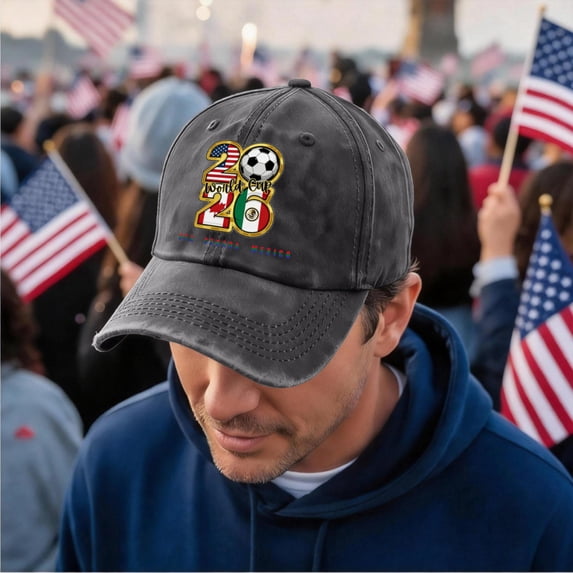 2026 Soccer Fan Hat USA Canada Mexico Football Event BaseballHat Unisex Polyester