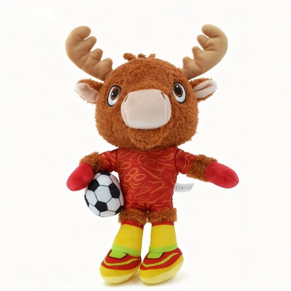 2026 Soccer Fan Mascot Plush Keychain Set, Cute Multi-Color Cartoon Key Rings for Keys, Backpacks and Bags, Soft Cotton Souvenir Gift for Sports Fans