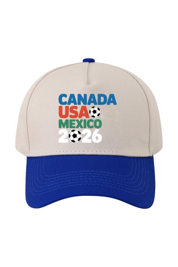 2026 Soccer Supporter Baseball Cap, Embroidered USA CAN MEX Fan Baseball Hat, Lightweight Adjustable Unisex Cap for Game Day Stadium & Fan Activities Sports