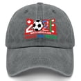 thumbnail image 1 of 2026 Soccer Supporters Cap, USA CAN MEX Host Printed Hat, Cotton Adjustable Football Fan Cap for Sports Events, Gray, 1 of 1