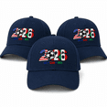 thumbnail image 1 of 2026 Soccer Supporters Cap USA Canada Mexico Hat, Adjustable Washed Cotton Baseball Cap for Game Day Sun Wear, 3Pcs, 1 of 5