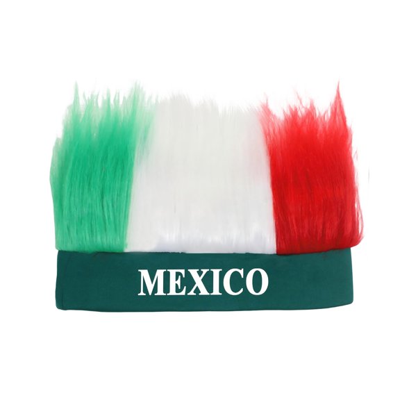 2026 Soccer Tournament Flag Headband Wig, Breathable Crazy Hair Costume Accessory, Ultimate Soccer Fan Gear for Stadium Tailgate Party Supplies, Match Day Memorabilia and Soccer Fan Gifts