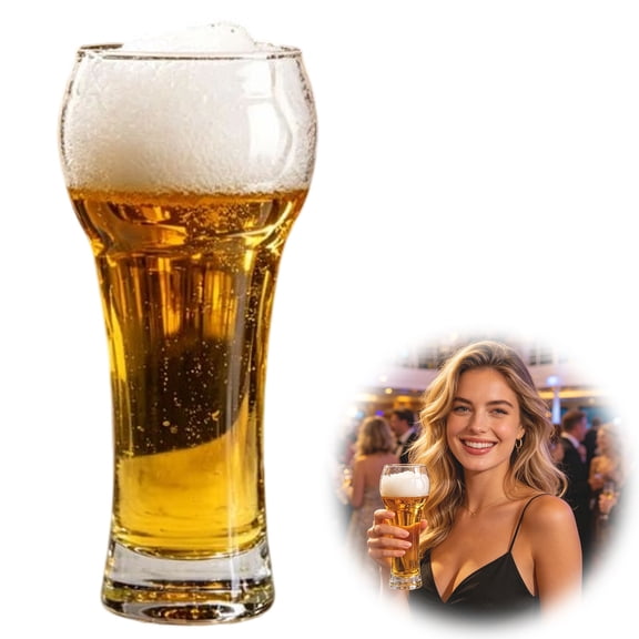 2026 Soccer Trophy Beer Glass, 300ml World- Cup Pilsner Drinking Cup Novelty Champions Trophy Shape Glass, Football Gameday Party Mug Gift for Men Soccer Fans