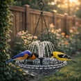 thumbnail image 1 of 2026 Solar Cascade Hanging Bird Bath Fountain Solar Powered Birdbath Water Fountain Pumps Dispenser Outdoors Decor Hummingbird Bath Shower Bowl Kit Garden Gift Yard Patio Backyard Decoration, 1 of 5
