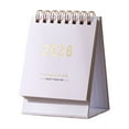 thumbnail image 1 of 2026 Solid Color English Small Desk Calendar, Standing Flip Small Desk Calendar, Thick Paper Twin-Wire Binding for Home or Office, Sturdy Paper Construction, 1 of 6