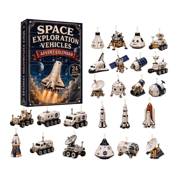 2026 Space Exploration Vehicles Advent Calendar,24‑Day Christmas ...