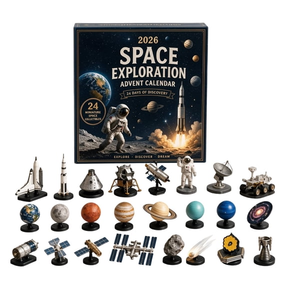 2026 Space Explore Legends Advent Calendar, 24-Days Christmas Countdown With 24 Acrylic Hanging Decoration For Tree
