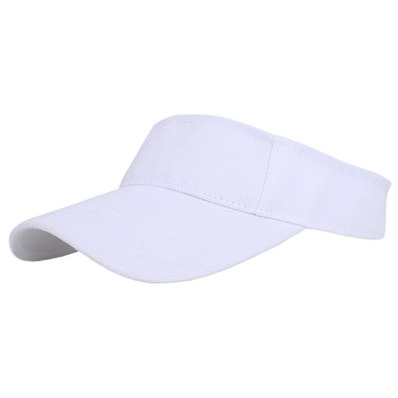 2026 Sport Sun Visor Hats Adjustable Empty Top Baseball Cap Cotton Ball Caps for Women and Men White