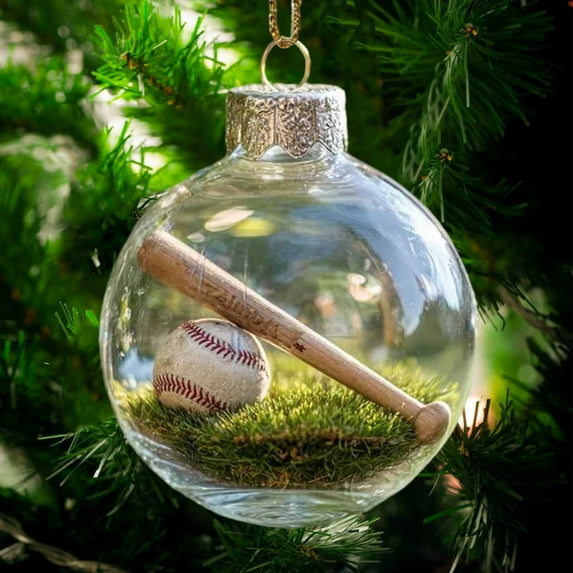 2026 Sports Holiday Ornament, 3D Crystal Effect Sport Hanging Ornaments, Christmas Gift 3d Stereoscopic Micro Scene Sports Holiday Ornament, Christmas Balls Christmas Tree Decor A