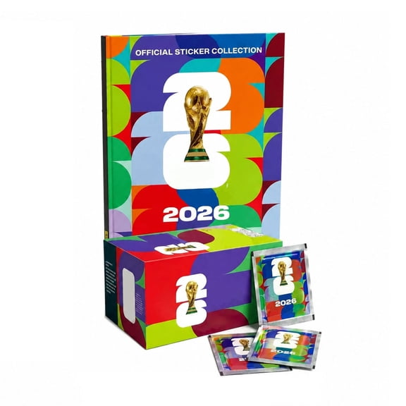 2026 Sports Trading Sticker Collection Soccer Sticker Collector Set with 100 FACTORY SEALED STICKER (100 Packs, 7 Stickers per pack) Sports Fan Collection for father's Day Gifts Friends